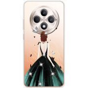 Чохол зі стразами OPPO Reno 12 FS Girl in the green dress