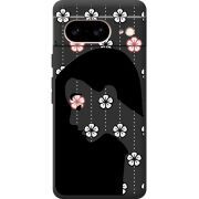 Черный чехол BoxFace Google Pixel 7 Flower Hair