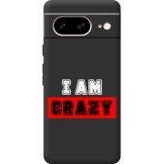 Черный чехол BoxFace Google Pixel 7 I'm Crazy