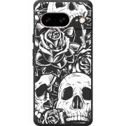 Черный чехол BoxFace Google Pixel 7 Skull and Roses