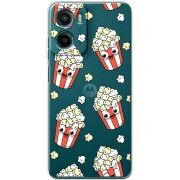 Прозорий чохол BoxFace Motorola G05 с 3D-глазками Popcorn