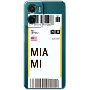 Прозорий чохол BoxFace Motorola G05 Ticket Miami