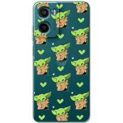 Прозорий чохол BoxFace Motorola G05 Pattern Baby Yoda