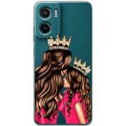 Прозорий чохол BoxFace Motorola G05 Queen and Princess