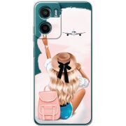Прозорий чохол BoxFace Motorola G05 Travel Girl