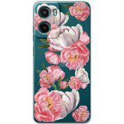 Прозорий чохол BoxFace Motorola G05 Peony Watercolor Style