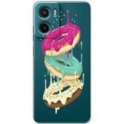 Прозорий чохол BoxFace Motorola G05 Donuts