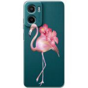Прозорий чохол BoxFace Motorola G05 Floral Flamingo
