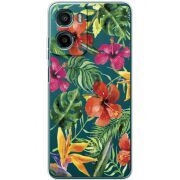 Прозорий чохол BoxFace Motorola G05 Tropical Flowers