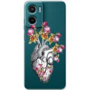 Чохол зі стразами Motorola G05 Heart