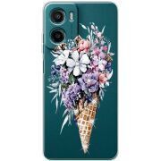 Чохол зі стразами Motorola G05 Ice Cream Flowers
