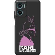 Чорний чохол BoxFace Motorola G05 Pink Karl