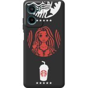 Чорний чохол BoxFace Motorola G05 RedWhite Coffee