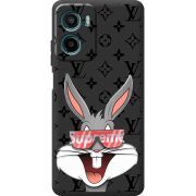 Чорний чохол BoxFace Motorola G05 looney bunny