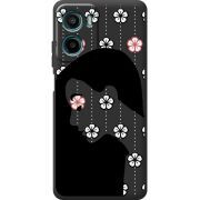 Чорний чохол BoxFace Motorola G05 Flower Hair