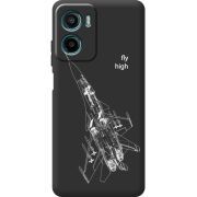 Чорний чохол BoxFace Motorola G05 Військовий літак