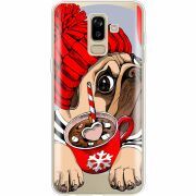 Прозрачный чехол Uprint Samsung J810 Galaxy J8 2018 Winter Puggy