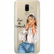 Прозрачный чехол Uprint Samsung J810 Galaxy J8 2018 Live The Moment