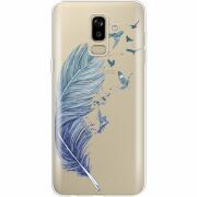 Прозрачный чехол Uprint Samsung J810 Galaxy J8 2018 Feather