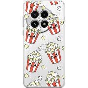 Прозорий чохол BoxFace OnePlus 13 с 3D-глазками Popcorn