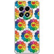 Прозорий чохол BoxFace OnePlus 13 Hippie Flowers