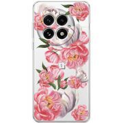 Прозорий чохол BoxFace OnePlus 13 Peony Watercolor Style