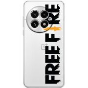 Прозорий чохол BoxFace OnePlus 13 Free Fire Black Logo