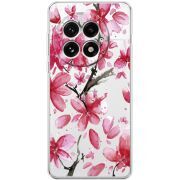 Прозорий чохол BoxFace OnePlus 13 Pink Magnolia