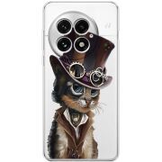 Прозорий чохол BoxFace OnePlus 13 Steampunk Cat