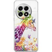 Прозорий чохол BoxFace OnePlus 13 Colorful Giraffe