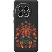 Чорний чохол BoxFace OnePlus 13 Ukrainian Ornament