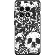 Чорний чохол BoxFace OnePlus 13 Skull and Roses