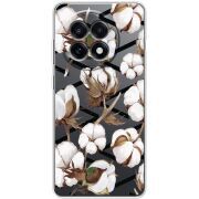 Прозорий чохол BoxFace OnePlus 13R Cotton flowers
