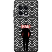 Чорний чохол BoxFace OnePlus 13R Man Pattern