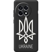 Чорний чохол BoxFace OnePlus 13R Тризуб монограмма ukraine