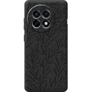 Чорний чохол BoxFace OnePlus 13R Leaves