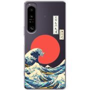 Прозорий чохол BoxFace Sony Xperia 1 IV Большая волна в Канагаве