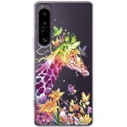 Прозорий чохол BoxFace Sony Xperia 1 IV Colorful Giraffe