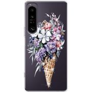 Чохол зі стразами Sony Xperia 1 IV Ice Cream Flowers