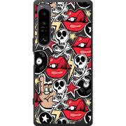 Чорний чохол BoxFace Sony Xperia 1 IV Rock Graffiti