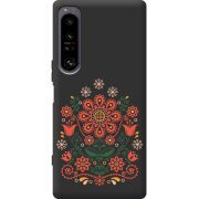 Чорний чохол BoxFace Sony Xperia 1 IV Ukrainian Ornament