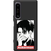 Чорний чохол BoxFace Sony Xperia 1 IV Attack On Titan - Ackerman