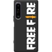 Чорний чохол BoxFace Sony Xperia 1 IV Free Fire White Logo