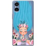 Прозорий чохол BoxFace Sony Xperia 5 V Blue Hair