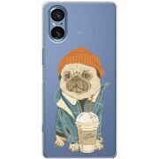 Прозорий чохол BoxFace Sony Xperia 5 V Dog Coffeeman