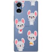 Прозорий чохол BoxFace Sony Xperia 5 V с 3D-глазками Mouse