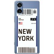 Прозорий чохол BoxFace Sony Xperia 5 V Ticket New York