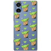 Прозорий чохол BoxFace Sony Xperia 5 V Pattern Baby Yoda