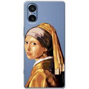 Прозорий чохол BoxFace Sony Xperia 5 V Девушка с жемчужной серёжкой
