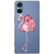 Прозорий чохол BoxFace Sony Xperia 5 V Floral Flamingo